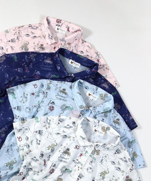 Picone CLUB(ピッコーネクラブ)の「UV冷感アートポロシャツ(ポロシャツ・レディース・ブルー/ホワイト/ピンク/ネイビー・L/M/S)」の14枚目の写真