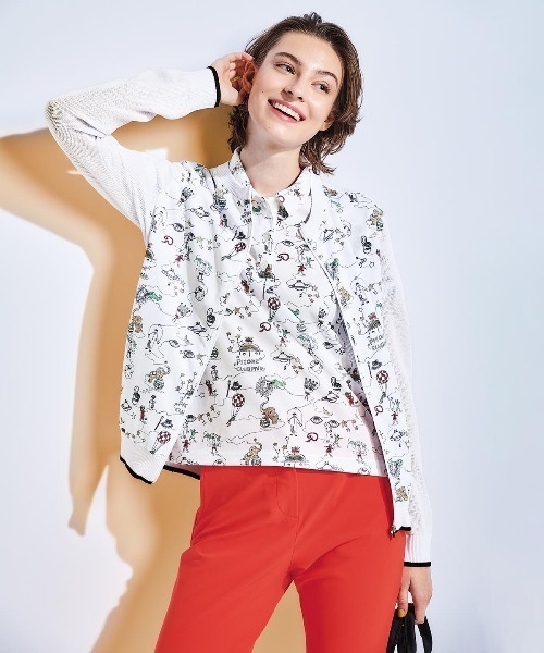 Picone CLUB(ピッコーネクラブ)の「UV冷感アートポロシャツ(ポロシャツ・レディース・ブルー/ホワイト/ピンク/ネイビー・L/M/S)」の20枚目の写真