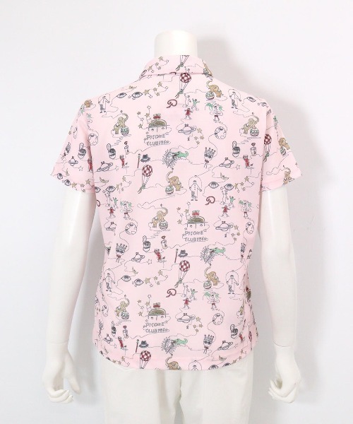 Picone CLUB(ピッコーネクラブ)の「UV冷感アートポロシャツ(ポロシャツ・レディース・ブルー/ホワイト/ピンク/ネイビー・L/M/S)」の6枚目の写真