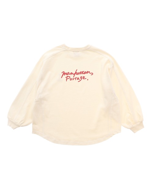 Manhattan Portage（マンハッタンポーテージ）の「Over Size T-Shirt (Women’s)（Tシャツ/カットソー・レディース・チャコールグレー/ブラウン/アイボリー・FREE）」の5枚目の写真