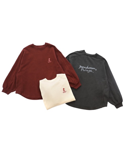 Manhattan Portage（マンハッタンポーテージ）の「Over Size T-Shirt (Women’s)（Tシャツ/カットソー・レディース・チャコールグレー/ブラウン/アイボリー・FREE）」の11枚目の写真