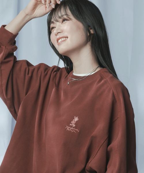 Manhattan Portage（マンハッタンポーテージ）の「Over Size T-Shirt (Women’s)（Tシャツ/カットソー・レディース・チャコールグレー/ブラウン/アイボリー・FREE）」の15枚目の写真