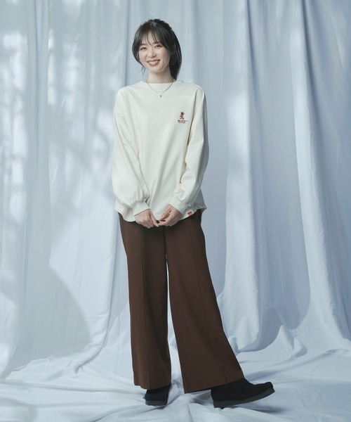 Manhattan Portage（マンハッタンポーテージ）の「Over Size T-Shirt (Women’s)（Tシャツ/カットソー・レディース・チャコールグレー/ブラウン/アイボリー・FREE）」の20枚目の写真