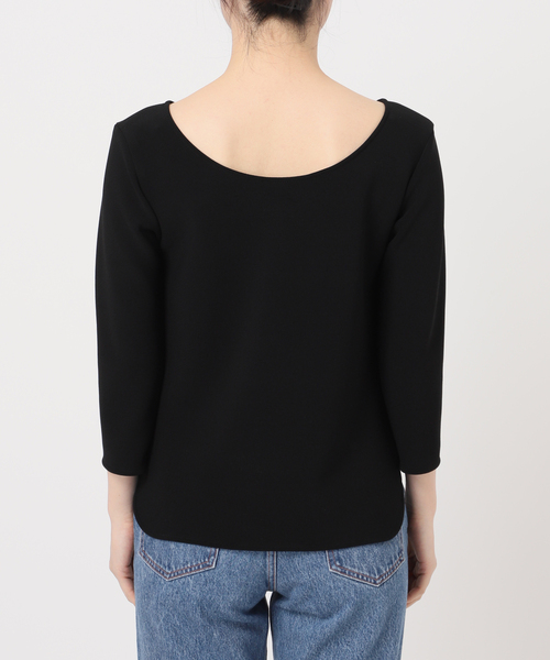 Noble（ノーブル）の「《追加》ニットライクジョーゼット2wayブラウス（シャツ/ブラウス・レディース・ホワイト/ブラック・FREE）」の13枚目の写真