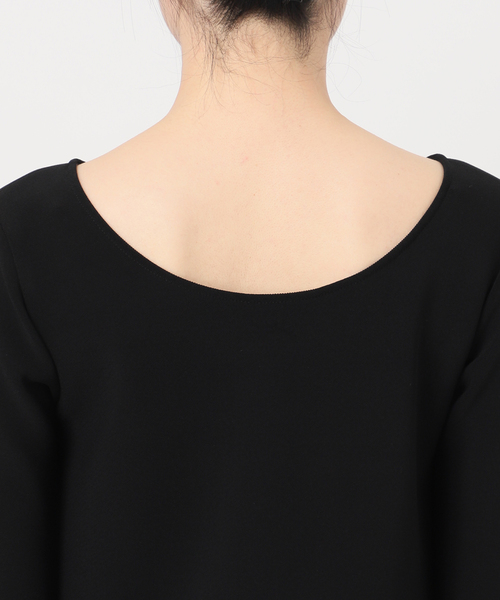 Noble（ノーブル）の「《追加》ニットライクジョーゼット2wayブラウス（シャツ/ブラウス・レディース・ホワイト/ブラック・FREE）」の15枚目の写真