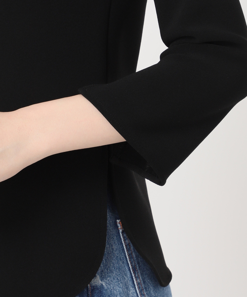 Noble（ノーブル）の「《追加》ニットライクジョーゼット2wayブラウス（シャツ/ブラウス・レディース・ホワイト/ブラック・FREE）」の18枚目の写真