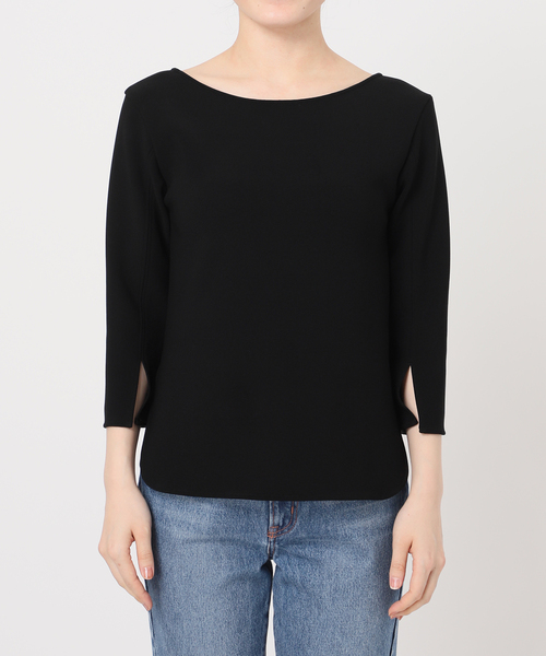 Noble（ノーブル）の「《追加》ニットライクジョーゼット2wayブラウス（シャツ/ブラウス・レディース・ホワイト/ブラック・FREE）」の22枚目の写真