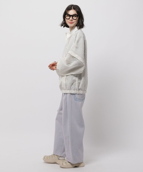 niko and...(ニコアンド)の「2WAYシアーブルゾン(ブルゾン・レディース・オレンジ/ブラック/オフホワイト・FREE)」の10枚目の写真