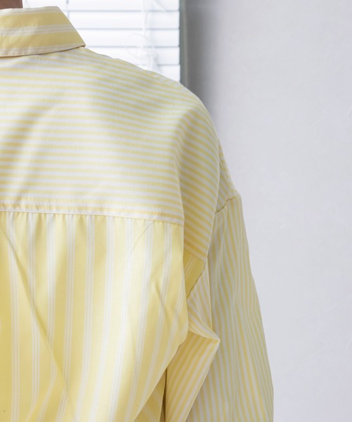 HALEY PESCA（ヘーリーペスカ）の「HALEY PESCA/クレイジーパターン　ストライプシャツ（シャツ/ブラウス・レディース・ブルー/ネイビー/ピンク/イエロー・MEDIUM）」の10枚目の写真