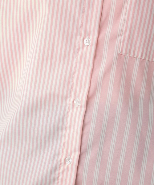 HALEY PESCA（ヘーリーペスカ）の「HALEY PESCA/クレイジーパターン　ストライプシャツ（シャツ/ブラウス・レディース・ブルー/ネイビー/ピンク/イエロー・MEDIUM）」の19枚目の写真