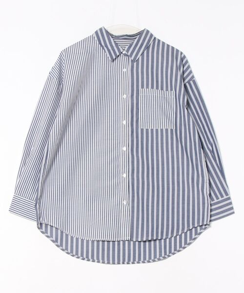 HALEY PESCA（ヘーリーペスカ）の「HALEY PESCA/クレイジーパターン　ストライプシャツ（シャツ/ブラウス・レディース・ブルー/ネイビー/ピンク/イエロー・MEDIUM）」の21枚目の写真