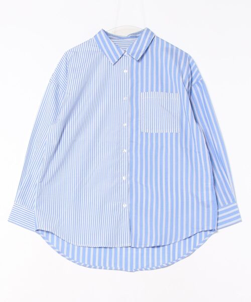 HALEY PESCA（ヘーリーペスカ）の「HALEY PESCA/クレイジーパターン　ストライプシャツ（シャツ/ブラウス・レディース・ブルー/ネイビー/ピンク/イエロー・MEDIUM）」の22枚目の写真