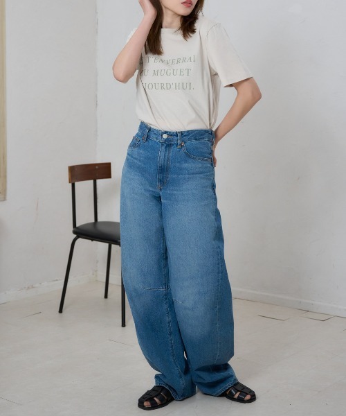 TRIANGLE PALETTE(トライアングルパレット)の「フロントロゴ 半袖サイロTシャツ/コットンTシャツ(Tシャツ/カットソー・レディース・ホワイト/ベージュ/ブラック・FREE)」の15枚目の写真