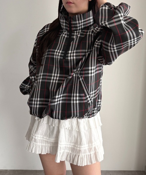 apres jour mignon（アプレジュールミニョン）の「ハーフジッププルオーバー【ZOZOTOWN限定アイテム】（Tシャツ/カットソー・レディース・レッド/ネイビー/グリーン系その他/ブラック・フリー/X-LARGE）」の5枚目の写真