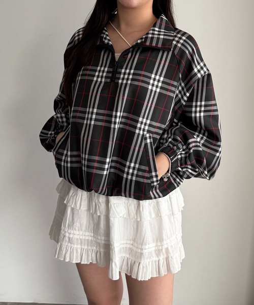 apres jour mignon（アプレジュールミニョン）の「ハーフジッププルオーバー【ZOZOTOWN限定アイテム】（Tシャツ/カットソー・レディース・レッド/ネイビー/グリーン系その他/ブラック・フリー/X-LARGE）」の14枚目の写真