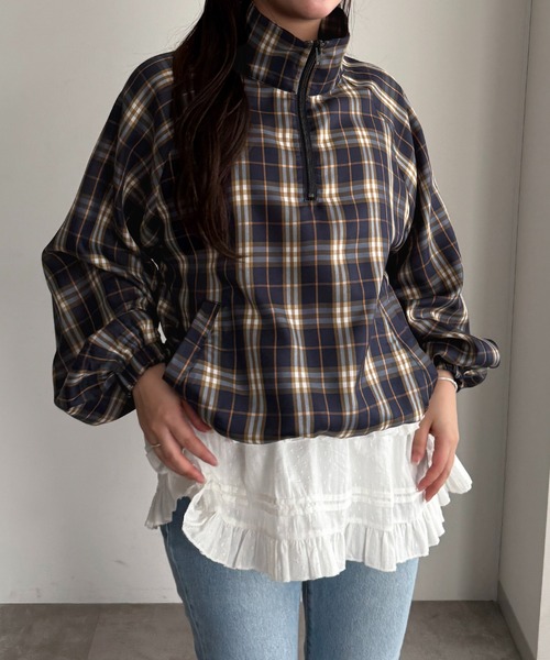 apres jour mignon（アプレジュールミニョン）の「ハーフジッププルオーバー【ZOZOTOWN限定アイテム】（Tシャツ/カットソー・レディース・レッド/ネイビー/グリーン系その他/ブラック・フリー/X-LARGE）」の22枚目の写真