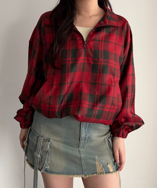 apres jour mignon（アプレジュールミニョン）の「ハーフジッププルオーバー【ZOZOTOWN限定アイテム】（Tシャツ/カットソー・レディース・レッド/ネイビー/グリーン系その他/ブラック・フリー/X-LARGE）」の12枚目の写真