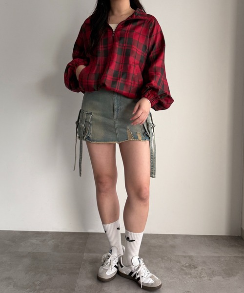 apres jour mignon（アプレジュールミニョン）の「ハーフジッププルオーバー【ZOZOTOWN限定アイテム】（Tシャツ/カットソー・レディース・レッド/ネイビー/グリーン系その他/ブラック・フリー/X-LARGE）」の13枚目の写真