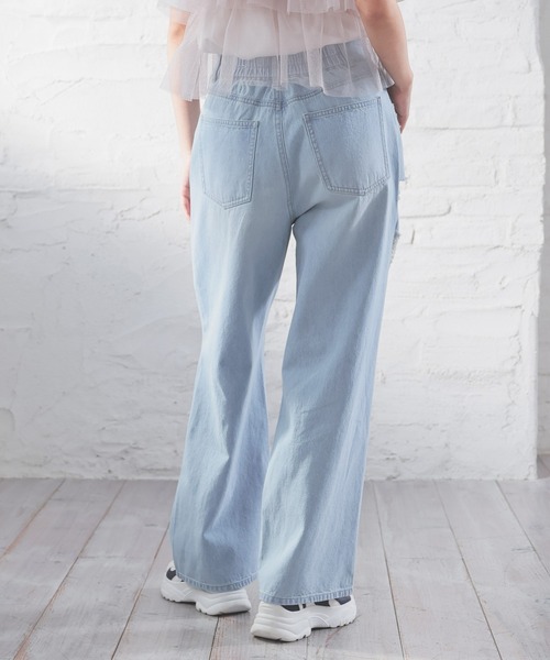 Honeys（ハニーズ）の「ダメージデニムパンツ（デニムパンツ・レディース・ブルー系その他2/ブルー系その他3/ブラック系その他・L/M/S/SS/3L/LL）」の12枚目の写真