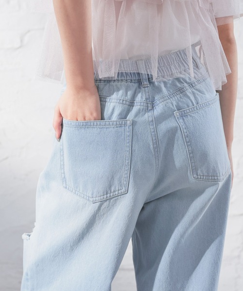 Honeys（ハニーズ）の「ダメージデニムパンツ（デニムパンツ・レディース・ブルー系その他2/ブルー系その他3/ブラック系その他・L/M/S/SS/3L/LL）」の15枚目の写真
