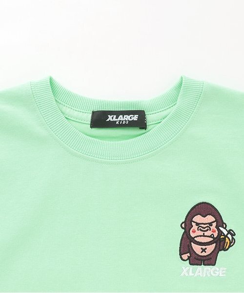 XLARGE KIDS(エクストララージキッズ)の「【人気商品再入荷】【直営店で取り扱い無し】ワンポイントゴリラ&後首バナナ 半袖Tシャツ(Tシャツ/カットソー・キッズ・ライトグリーン/ライトブルー・130cm/140cm/90cm/100cm/110cm/120cm)」の12枚目の写真