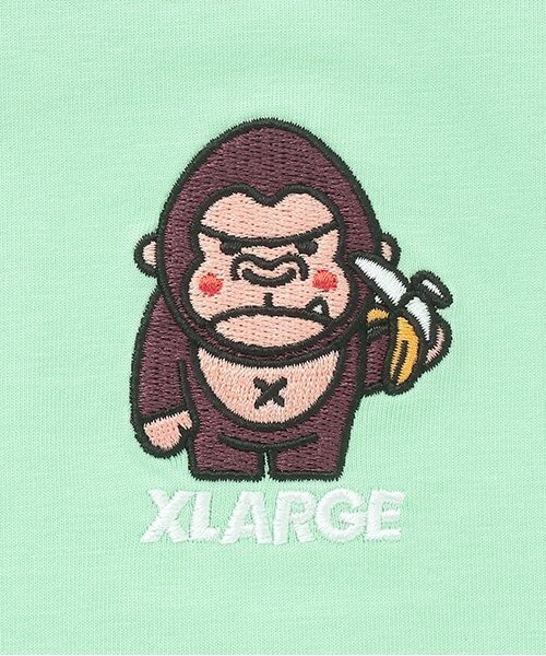 XLARGE KIDS(エクストララージキッズ)の「【人気商品再入荷】【直営店で取り扱い無し】ワンポイントゴリラ&後首バナナ 半袖Tシャツ(Tシャツ/カットソー・キッズ・ライトグリーン/ライトブルー・130cm/140cm/90cm/100cm/110cm/120cm)」の11枚目の写真