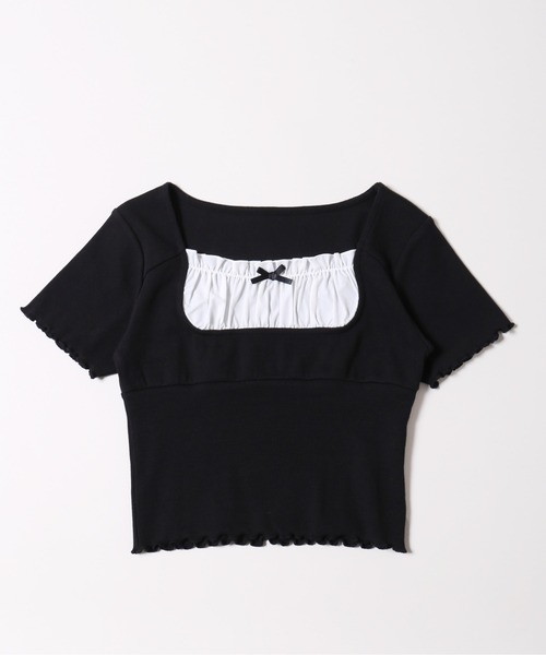 PHILLY(フィリー)の「【PHILLY】フリルレイヤードリブトップス(Tシャツ/カットソー・レディース・グレー/ブラック/レッド・FREE)」の18枚目の写真