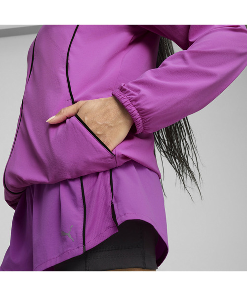 PUMA（プーマ）の「PUMA プーマ ウィメンズ ランニング ラン ヴェロシティ ウーブン ジャケッ（ブルゾン・レディース・ピンク系その他/ブラック・SMALL/X-LARGE/LARGE/MEDIUM）」の8枚目の写真