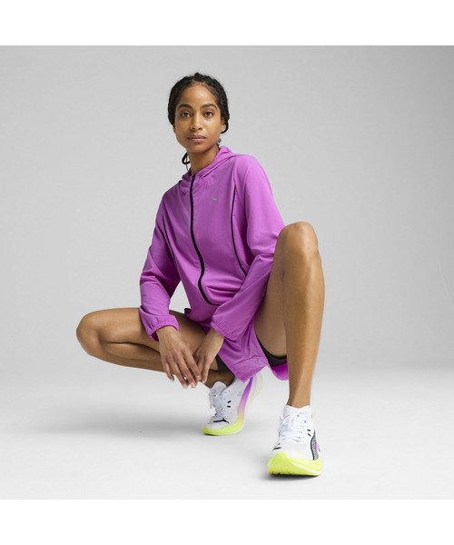 PUMA（プーマ）の「PUMA プーマ ウィメンズ ランニング ラン ヴェロシティ ウーブン ジャケッ（ブルゾン・レディース・ピンク系その他/ブラック・SMALL/X-LARGE/LARGE/MEDIUM）」の7枚目の写真