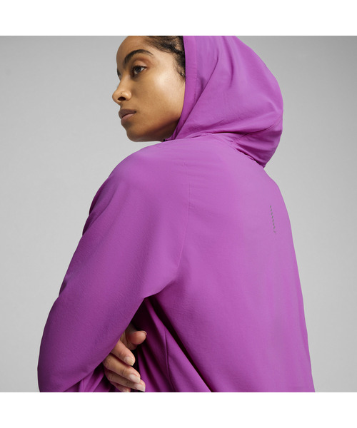 PUMA（プーマ）の「PUMA プーマ ウィメンズ ランニング ラン ヴェロシティ ウーブン ジャケッ（ブルゾン・レディース・ピンク系その他/ブラック・SMALL/X-LARGE/LARGE/MEDIUM）」の5枚目の写真