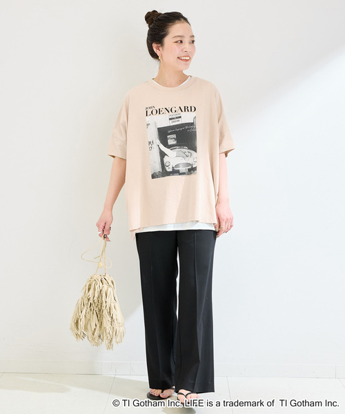 GOOD ROCK SPEED(グッドロックスピード)の「GOOD ROCK SPEED/グッドロックスピード LIFE PICTURE COLLECTIONオーバーTEE(Tシャツ/カットソー・レディース・ホワイト/スミクロ/ベージュ・FREE)」の8枚目の写真