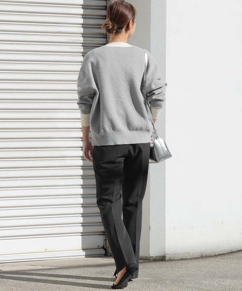 ダブルニットコントラストカーディガン JOURNAL STANDARD relume（ジャーナルスタンダード レリューム