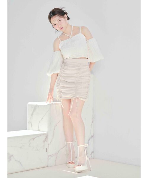 EATME（イートミー）の「ギャザースカート（スカート・レディース・ブルー/ブラック/アイボリー・SMALL/MEDIUM）」の8枚目の写真