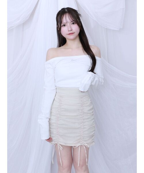 EATME（イートミー）の「ギャザースカート（スカート・レディース・ブルー/ブラック/アイボリー・SMALL/MEDIUM）」の10枚目の写真