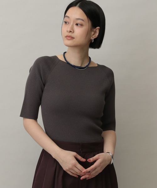 A part by（アパートバイ）の「アセテートコンボート5S（ニット/セーター・レディース・グレー系その他3/ホワイト系その他6/チャコールグレー/ブルー系その他4・FREE）」の3枚目の写真