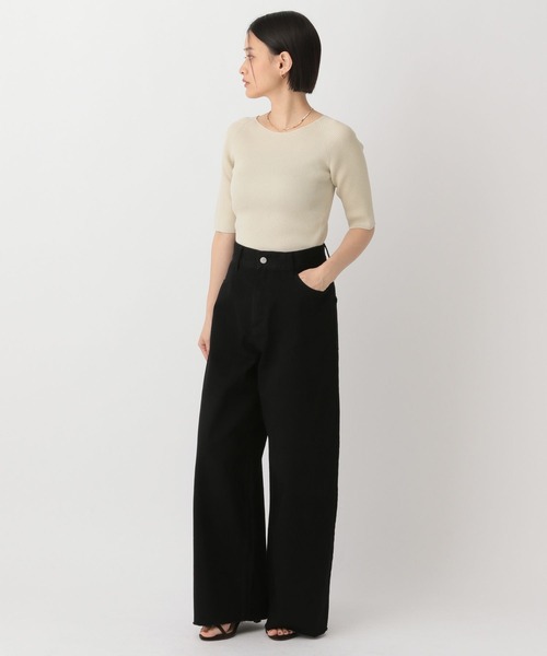 A part by（アパートバイ）の「アセテートコンボート5S（ニット/セーター・レディース・グレー系その他3/ホワイト系その他6/チャコールグレー/ブルー系その他4・FREE）」の6枚目の写真