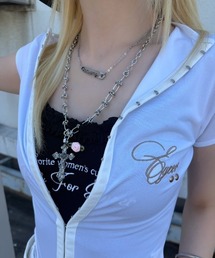 XU（エックスユー）の「【Never mind the XU】cross chain necklace / 【ネバーマインド ザ エックスユー】クロスチェーンネックレスシルバーネックレス（ネックレス）」