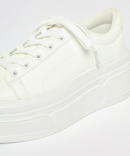 Honeys（ハニーズ）の「厚底コートスニーカー（スニーカー・レディース・ホワイト/ブラック・L/LL/M/S）」の21枚目の写真