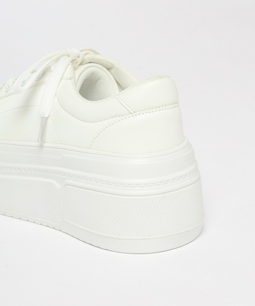 Honeys（ハニーズ）の「厚底コートスニーカー（スニーカー・レディース・ホワイト/ブラック・L/LL/M/S）」の22枚目の写真