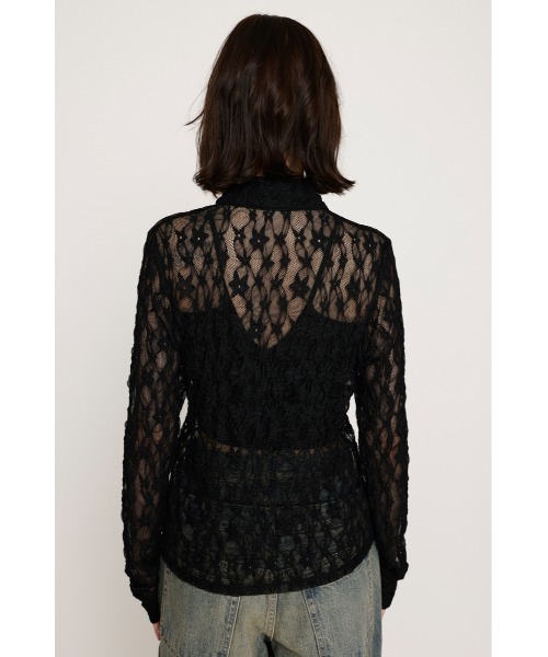 SLY（スライ）の「LACE COMPACT SH レース コンパクト シャツ（シャツ/ブラウス・レディース・オフホワイト/ブラック/ライトブルー/ブラウン・FREE）」の16枚目の写真