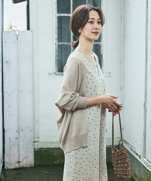 セール】リネンVネックカーディガン（カーディガン/ボレロ