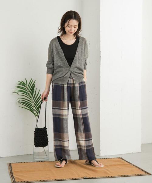 セール】リネンVネックカーディガン（カーディガン/ボレロ）｜URBAN