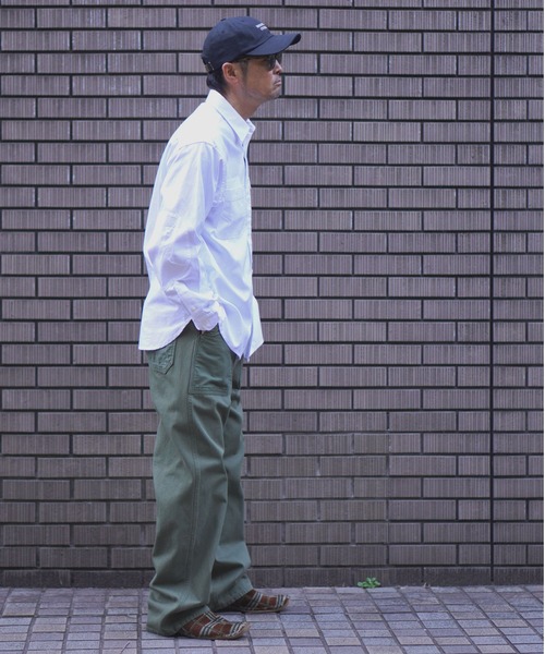 BROOKLYN OVERALL（ブルックリンオーバーオール）の「ダブルパッチポケットシャツ（シャツ/ブラウス・メンズ・ホワイト/ブルー・MEDIUM/LARGE）」の15枚目の写真