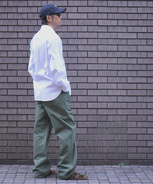 BROOKLYN OVERALL（ブルックリンオーバーオール）の「ダブルパッチポケットシャツ（シャツ/ブラウス・メンズ・ホワイト/ブルー・MEDIUM/LARGE）」の14枚目の写真