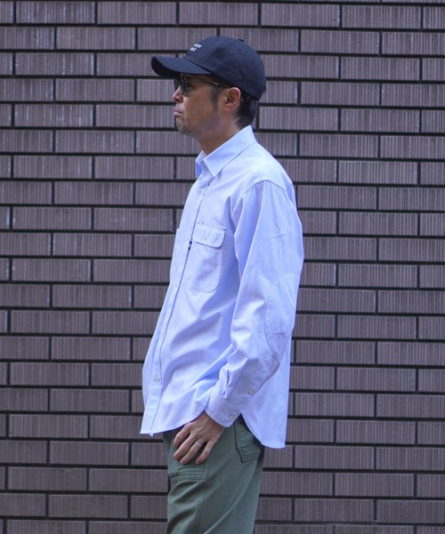 BROOKLYN OVERALL（ブルックリンオーバーオール）の「ダブルパッチポケットシャツ（シャツ/ブラウス・メンズ・ホワイト/ブルー・MEDIUM/LARGE）」の7枚目の写真