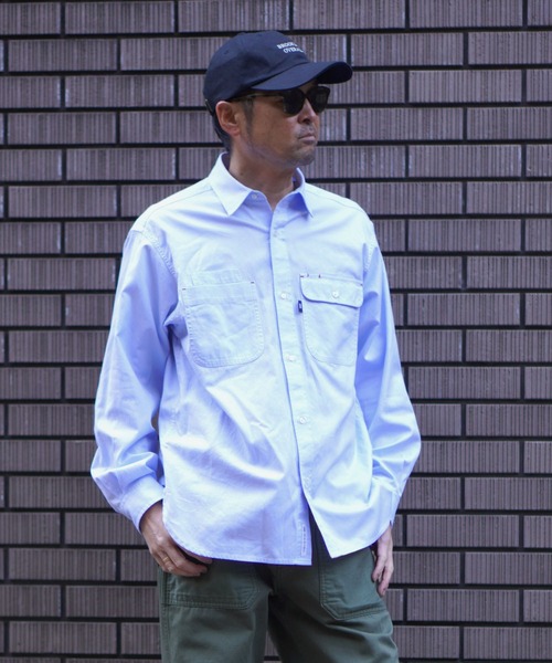 BROOKLYN OVERALL（ブルックリンオーバーオール）の「ダブルパッチポケットシャツ（シャツ/ブラウス・メンズ・ホワイト/ブルー・MEDIUM/LARGE）」の11枚目の写真
