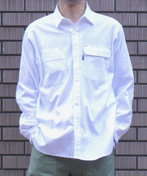 BROOKLYN OVERALL（ブルックリンオーバーオール）の「ダブルパッチポケットシャツ（シャツ/ブラウス・メンズ・ホワイト/ブルー・MEDIUM/LARGE）」の21枚目の写真