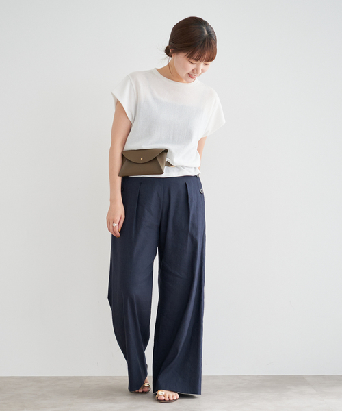 IENA(イエナ)の「リネンストレッチ マリンパンツ(その他パンツ・レディース・ネイビー/アイボリー/グリーン・34/36/38)」の11枚目の写真