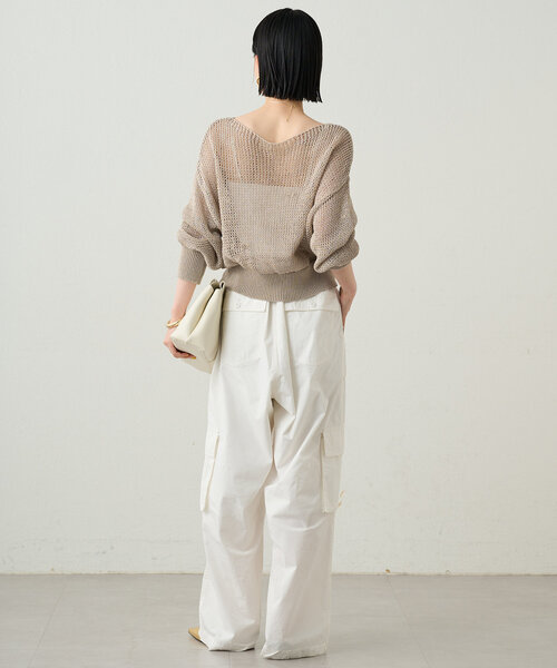 LOUNGEDRESS（ラウンジドレス）の「カーゴボリュームパンツ（その他パンツ・レディース・レッド/オフホワイト・MEDIUM/SMALL）」の5枚目の写真