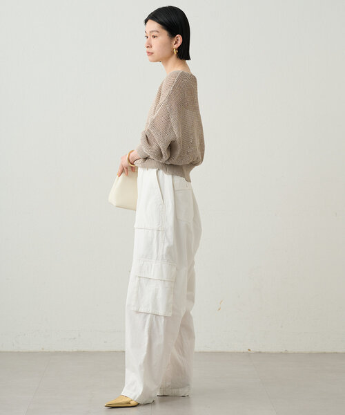 LOUNGEDRESS（ラウンジドレス）の「カーゴボリュームパンツ（その他パンツ・レディース・レッド/オフホワイト・MEDIUM/SMALL）」の6枚目の写真